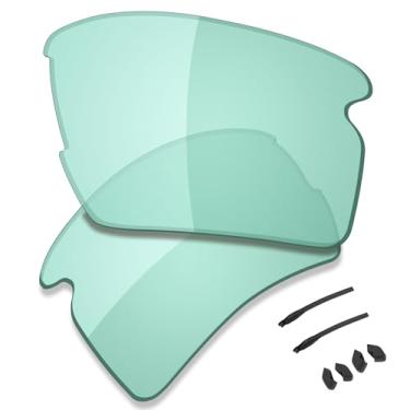 Imagem de SAUCER Lentes de reposição premium e kits de borracha para óculos de sol Oakley Flak 2.0 XL OO9188 de alta definição - verde pastel