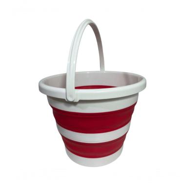 Imagem de Balde Resistênte E Dobrável Retrátil Silicone 10 Lt Nobre Rosa