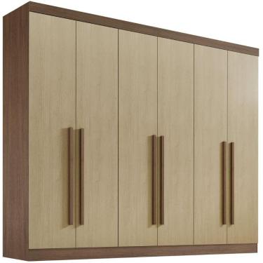 Imagem de Guarda Roupa Da Vinci Plus Castanho Linho 6 Portas 6 Gavetas D?doro
