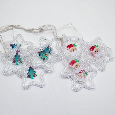 Imagem de Cascata Pisca Leds Decoração Noel árvore Natal Branco De 3m