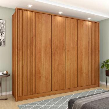 Imagem de Guarda Roupa Casal 6 Portas 6 Gavetas Ripado Barcelona Tcil