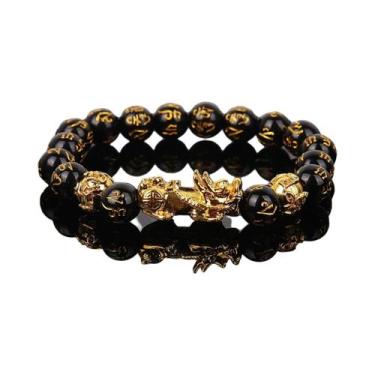 Imagem de Pulseira Unissex Pixiu Guardião, Contas De Feng Shui Chinesas Para Sor
