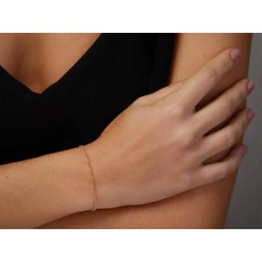 Imagem de Pulseira Masculina Veneziana Folheada Ouro 18k - Deitos Joias