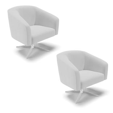 Imagem de KIT 02 POLTRONAS GIRATORIA STELLA LINHO