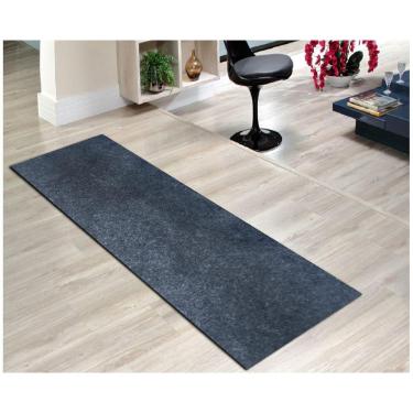 Imagem de Tapete Passadeira Grande Aveludado 055x300 Borda Sem Costura Grafite