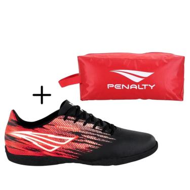 Imagem de Kit 01 Chuteira Futsal Penalty Tornado Antiderrapante + 01 Porta Chuteira Penalty Oficial