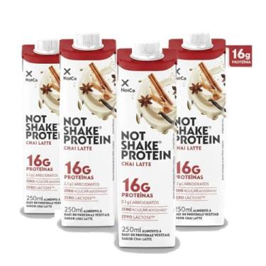 Imagem de Kit 4 Suplemento Not Shake Protein 16G Chai Latte 250Ml - Notco