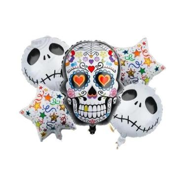 Imagem de Conjunto De Decoração De Balões De Halloween 5 Peças: Chapéus De Bruxa
