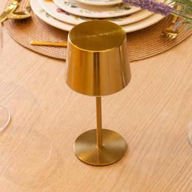 Imagem de Luminária de Mesa Led 3 Tons Usb Elara Dourada - Lyor