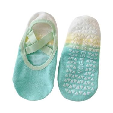 Imagem de Meias Antiderrapantes Para Pilates Femininas Com Bordado De Cereja, De