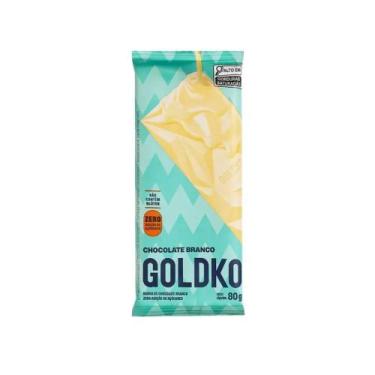 Imagem de Barra De Chocolate Branco Zero Açúcares Goldko 80g