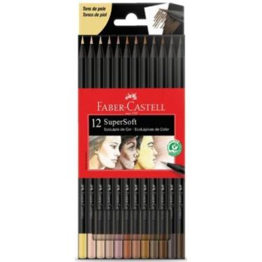 Imagem de Lápis de Cor 12 Cores Tons De Pele Super Soft Faber Castell, 15 Cores 