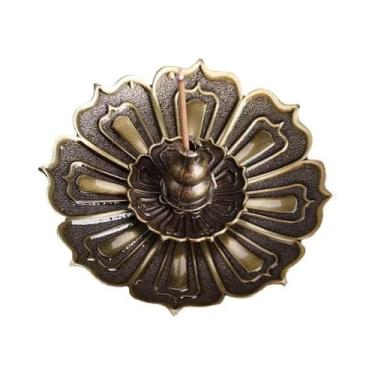 Imagem de Suporte De Metal Em Formato De Lótus Para Incenso, Queimador De Vareta