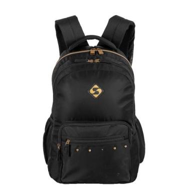 Imagem de Mochila 2 Compartimentos Sestini College 4 - Nailon Neogold, Preto