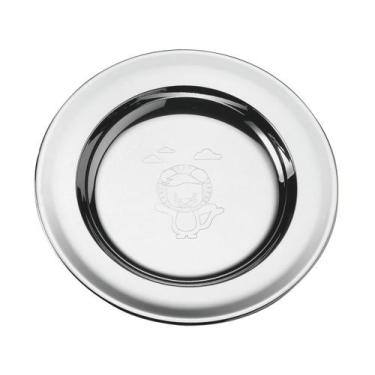 Imagem de Prato Infantil Tramontina Baby Friends em Aço Inox 23 cm, Inox