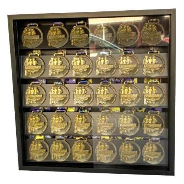 Imagem de Expositor Porta 50 Medalhas (8cm) cod46-1 Cor:Preto - Genérico, Preto