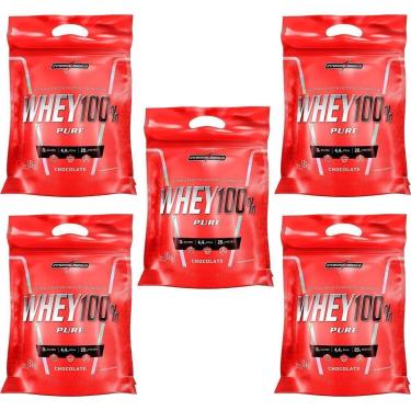 Imagem de Kit 5X Whey 100% Pure - 907g Refil Chocolate - IntegralMédica-Masculino
