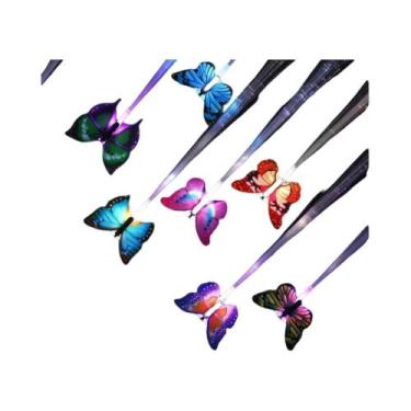 Imagem de Perucas De Tranças Com Luzes LED Coloridas Em Formato De Borboleta, 50