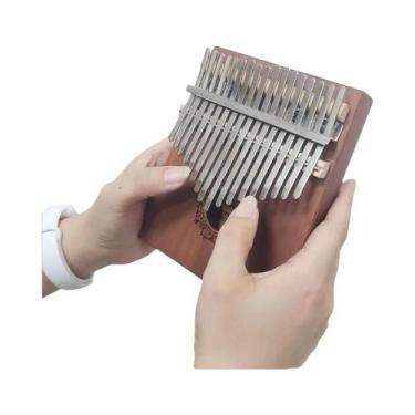 Imagem de Piano De Dedo Kalimba De Madeira Sapele Com 17 Teclas, Portátil, Ideal