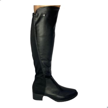 Imagem de Bota Feminina Mississipi Salto Bloco Cano Longo Modelo Over The Knee
