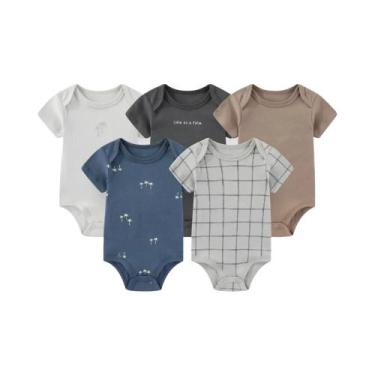 Imagem de Bodies De Manga Curta Unissex Para Bebês Meninos E Meninas, Pacote Com