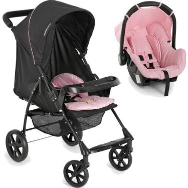Imagem de Carrinho de Bebe Bebe Conforto Rosa Galzerano Romano G22 Preto Rosa