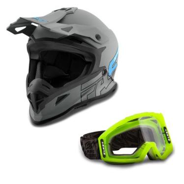 Imagem de Kit Capacete Pro Tork Fast 788 Grey Fosco + Óculos Pro Tork Blast Pret