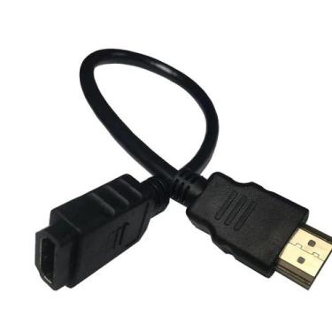 Imagem de Cabo Adapdador Hdmi Macho x femea extensor Hdmi 28cm - Genérica