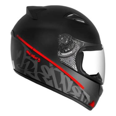 Imagem de Capacete Ebf New Spark Black Edition 3 Preto e Vermelho Fosco Tamanho: