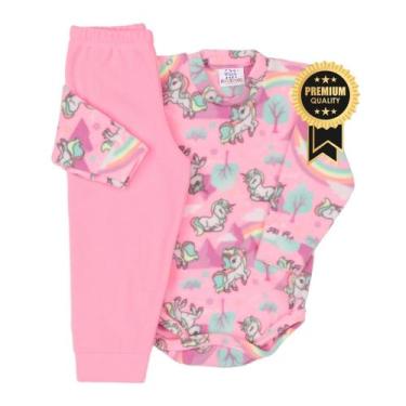 Imagem de Conjunto Body E Calça Soft Pettenati Soft Bebê Bodie, Unicórnio rosa n