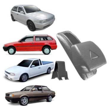 Imagem de Botão E Arremate Do Banco C/trava Fusca Gol Kombi Cinza - PLASTCAR
