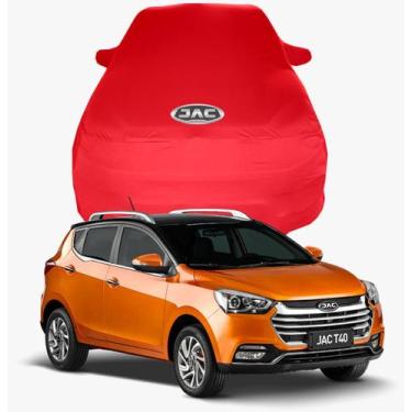 Imagem de Capa de Carro Jac T40 Tecido  Lycra Premium - Cadilhe Capas, Vermelho