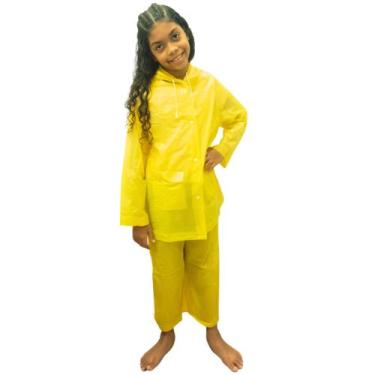 Imagem de Capa De Chuva Resistente Impermeável Calça Jaqueta Infantil - Hyafu, A