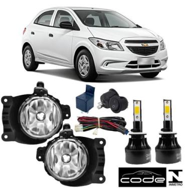 Imagem de Kit milha chevrolet prisma 2012 13 14 15 16 17 18 2019 + led - BIBAS
