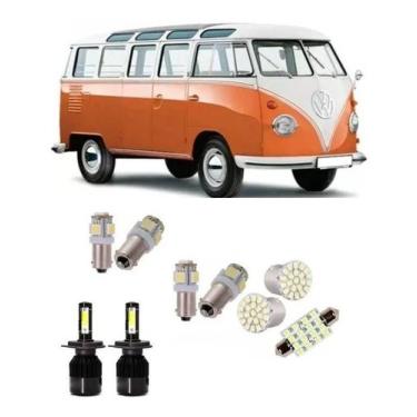 Imagem de Kit Lâmpada Perua Kombi Pingo Teto Placa Ré Led - TIGER