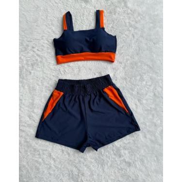 Imagem de Conjunto Fitness Short e Top bojo Removivel Roupa Academia - PIJAMAS V