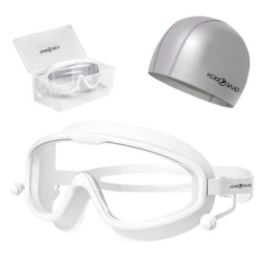 Imagem de Kit Natação Adulto Profissional Hero Band Óculos Anti-UV Silicone Touc
