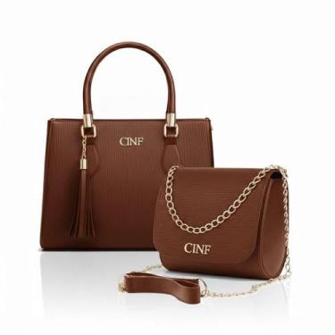 Imagem de Kit De Bolsa Feminina De Ombro Transversal Média e Tira Colo - CF Ecom