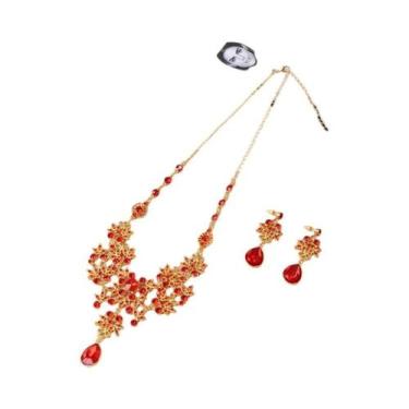Imagem de Conjunto De Colar E Brincos De Casamento Com Design De Gota De Água, A