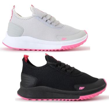 Imagem de Combo 2 Pares Tênis Academia Feminino Esportivo Treino Caminhada BF Shoes Flow-Feminino