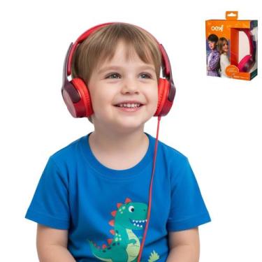 Imagem de Fone Headphone Teen Vermelho com microfone HP303 Oex