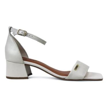 Imagem de Sandalia calcanhar fechado e fivela bottero couro, Off white, 35