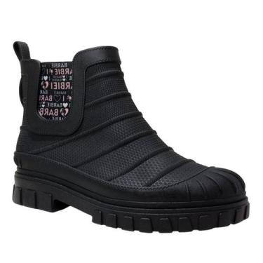 Imagem de Bota Galocha Borracha Infantil Menina Com Acessório Mini Bolsa Barbie 