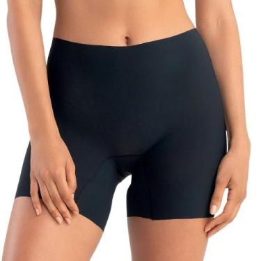 Imagem de Bermuda Cintura Alta p/ vestido Sem Costura Não Marca Mash, Preto, M