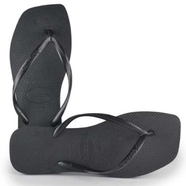 Imagem de Chinelo Havaianas Feminino SLIM SQUARE 24/25, Preto