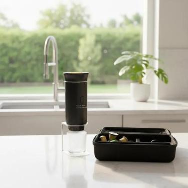 Imagem de Máquina de Café Cafeteira Portátil USB-C Compatível Com Cápsula Viagem