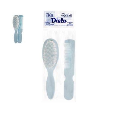 Imagem de Kit Pente + Escova Bebê Caricia Cores Sortidas - 96626 - Bovolin