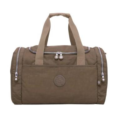 Imagem de Bolsa Feminina Fitness Impermeável Desing Moderno Espaçosa Cor:Café - 