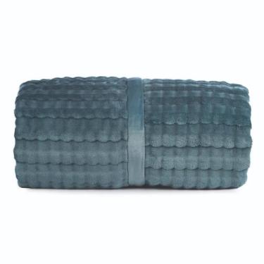 Imagem de Cobertor Queen Altenburg Plush Desert 220X240cm 400g/m² Liso, Azul Bal