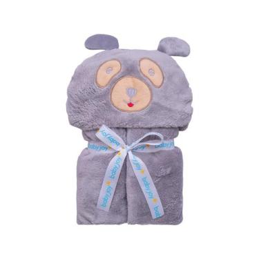 Imagem de Manta bebê infantil c/ capuz bordado bichinhos baby joy - INCOMFRAL, C